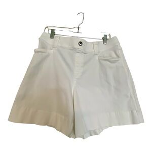 SPANX White Stretch Twill Pull On Shorts XL